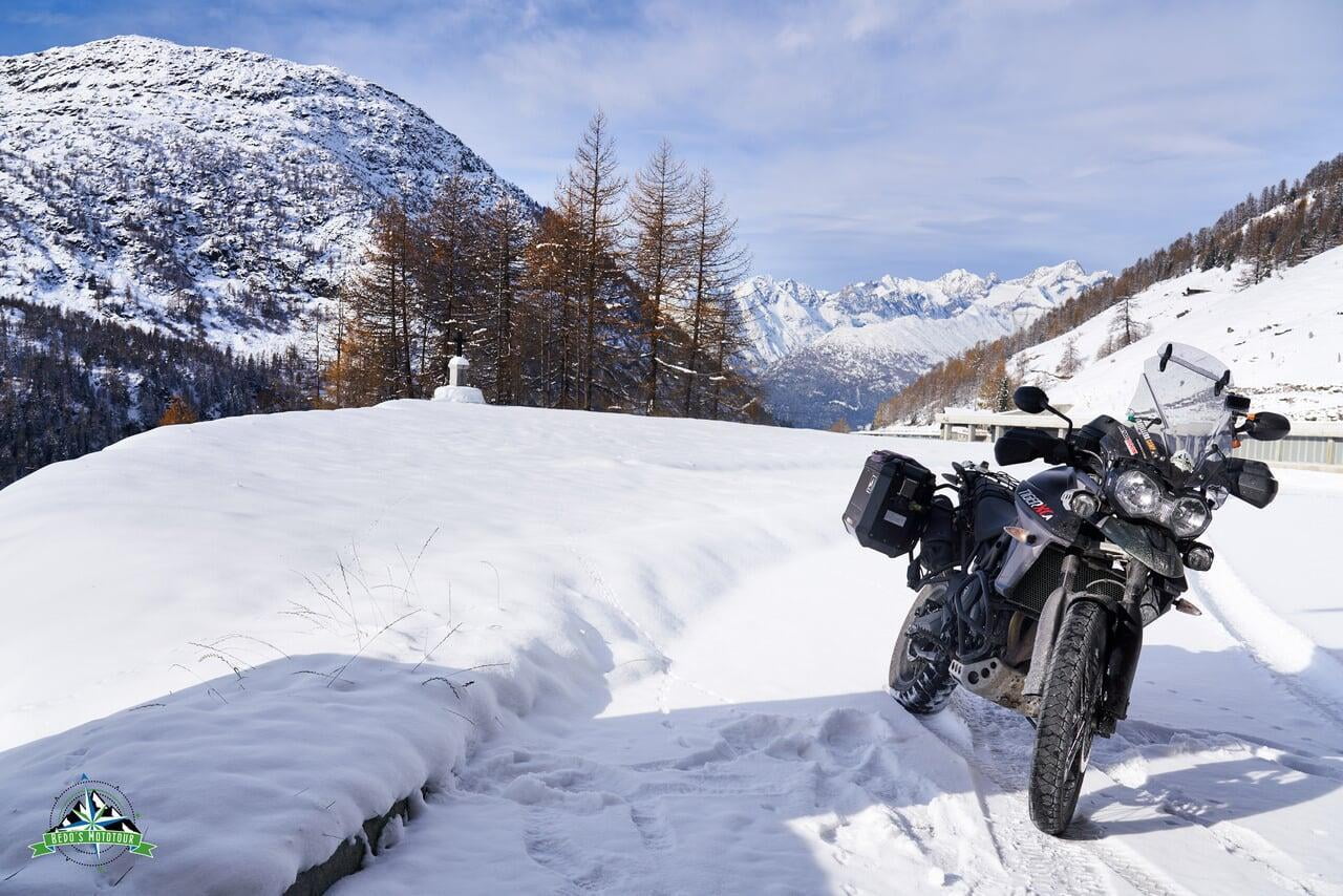 La prima neve sul passo del Sempione